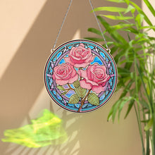 Load image into Gallery viewer, Suncatcher Rose Diamond Painting Hanging Pendants for Kid Adults DIY Craft
