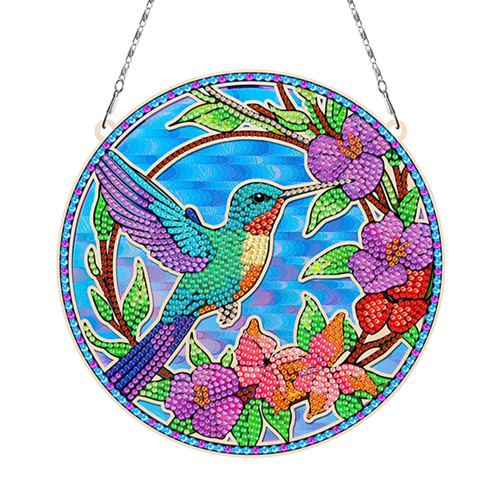Suncatcher Hummingbird Diamond Painting Hanging Pendants for Kid DIY Craft