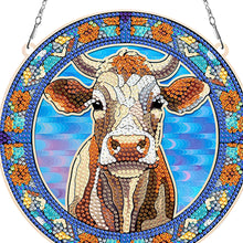 Load image into Gallery viewer, Suncatcher Cow Diamond Painting Hanging Pendants for Kid Adults DIY Craft
