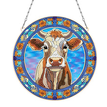 Load image into Gallery viewer, Suncatcher Cow Diamond Painting Hanging Pendants for Kid Adults DIY Craft
