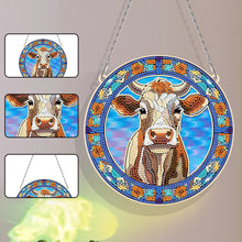 Load image into Gallery viewer, Suncatcher Cow Diamond Painting Hanging Pendants for Kid Adults DIY Craft
