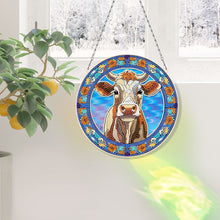Load image into Gallery viewer, Suncatcher Cow Diamond Painting Hanging Pendants for Kid Adults DIY Craft
