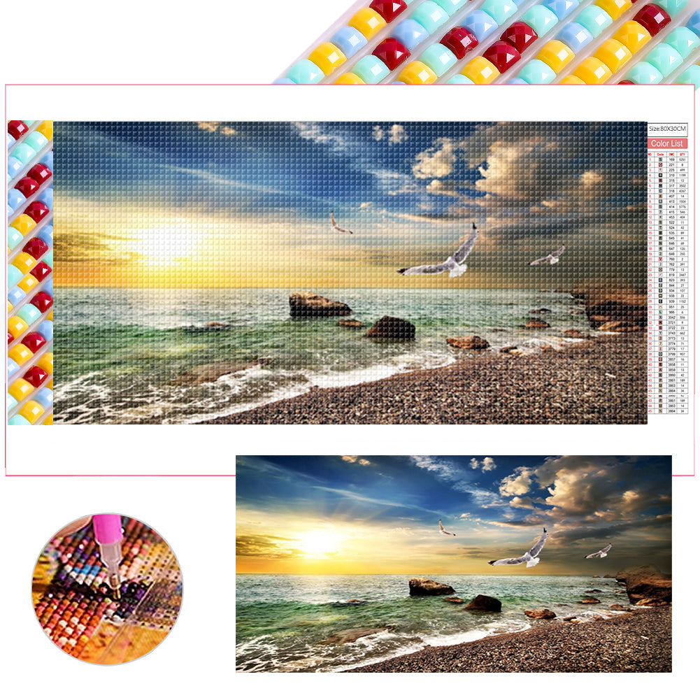 Diamond Painting - Full Square - Seaside Beach (80*40CM)