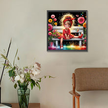 Load image into Gallery viewer, Diamond Painting - Full Round - Little girl with flowers (30*30CM)
