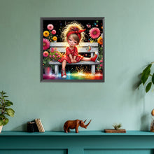 Load image into Gallery viewer, Diamond Painting - Full Round - Little girl with flowers (30*30CM)
