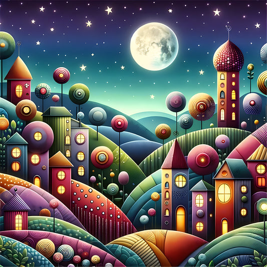 Diamond Painting - Full Round - Abstract house (30*30CM)