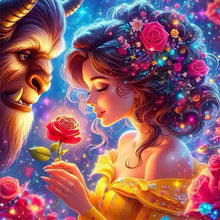 Load image into Gallery viewer, Diamond Painting - Full Round - princess and the beast (50*50CM)
