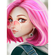Load image into Gallery viewer, Diamond Painting - Full Round - pink hair girl (30*40CM)
