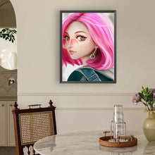 Load image into Gallery viewer, Diamond Painting - Full Round - pink hair girl (30*40CM)
