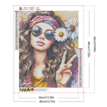 Load image into Gallery viewer, Diamond Painting - Full Round - free and easy girl (40*50CM)

