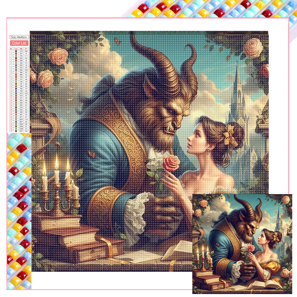 Diamond Painting - Full Square - Beauty and the Beast (40*40CM)