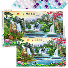 Load image into Gallery viewer, Diamond Painting - Full Round - Lake waterfall (90*55CM)
