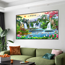 Load image into Gallery viewer, Diamond Painting - Full Round - Lake waterfall (90*55CM)
