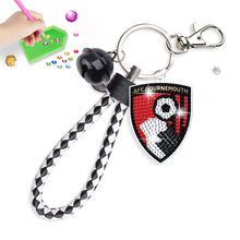 Load image into Gallery viewer, PET Double Sided Football Club Diamond Art Keyring for Home Birthday Party Decor
