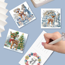 Load image into Gallery viewer, 6Pcs Christmas Snowman DIY Diamond Painting Card for Friends Family Gift
