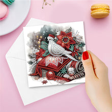 Load image into Gallery viewer, 6Pcs Christmas White Pigeon DIY Diamond Painting Card for Friends Family Gift
