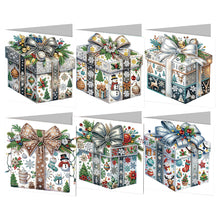 Load image into Gallery viewer, 6Pcs Christmas Gift Box DIY Diamond Painting Card for Friends Family Gift
