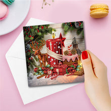 Load image into Gallery viewer, 6Pcs Christmas Reindeer Candle DIY Diamond Painting Card for Friends Family Gift
