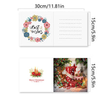 Load image into Gallery viewer, 6Pcs Christmas Reindeer Candle DIY Diamond Painting Card for Friends Family Gift
