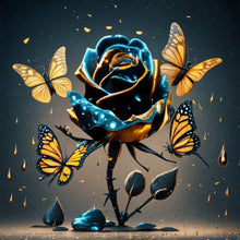 Load image into Gallery viewer, Diamond Painting - Full Round - Rose butterfly (30*30CM)
