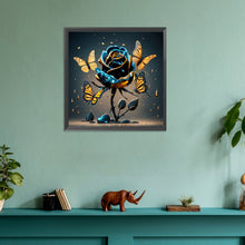 Load image into Gallery viewer, Diamond Painting - Full Round - Rose butterfly (30*30CM)
