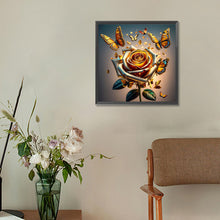 Load image into Gallery viewer, Diamond Painting - Full Round - Rose butterfly (30*30CM)
