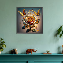 Load image into Gallery viewer, Diamond Painting - Full Round - Rose butterfly (30*30CM)
