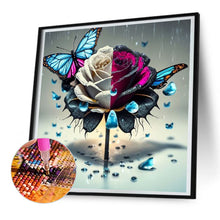Load image into Gallery viewer, Diamond Painting - Full Round - Rose butterfly (30*30CM)
