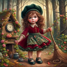 Load image into Gallery viewer, Diamond Painting - Full Round - Cute girl (30*30CM)
