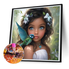Load image into Gallery viewer, Diamond Painting - Full Round - Hummingbird girl (30*30CM)
