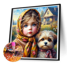 Load image into Gallery viewer, Diamond Painting - Full Round - Puppy girl (30*30CM)
