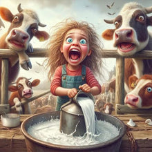 Load image into Gallery viewer, Diamond Painting - Full Round - Cow girl (30*30CM)
