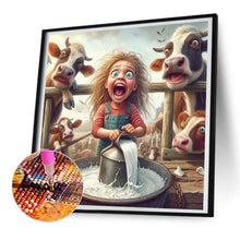 Load image into Gallery viewer, Diamond Painting - Full Round - Cow girl (30*30CM)
