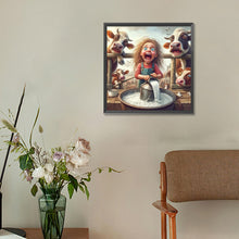 Load image into Gallery viewer, Diamond Painting - Full Round - Cow girl (30*30CM)
