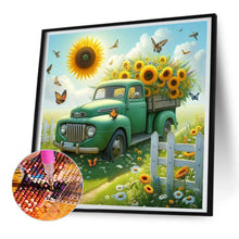 Load image into Gallery viewer, Diamond Painting - Full Round - Sunflower garden car (30*30CM)
