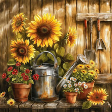 Load image into Gallery viewer, Diamond Painting - Full Round - Garden sunflower (30*30CM)
