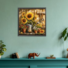 Load image into Gallery viewer, Diamond Painting - Full Round - Garden sunflower (30*30CM)
