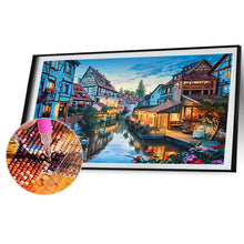 Load image into Gallery viewer, 2pcs Round Diamond Painting Set - Street in Water City (70*40CM)
