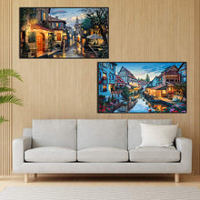 Load image into Gallery viewer, 2pcs Round Diamond Painting Set - Street in Water City (70*40CM)
