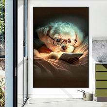 Load image into Gallery viewer, Diamond Painting - Full Square - Puppy who loves reading (50*70CM)
