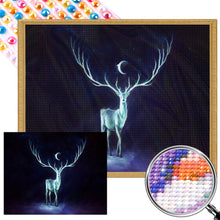Load image into Gallery viewer, AB Diamond Painting - Full Round - Deer under the moon (50*40CM)
