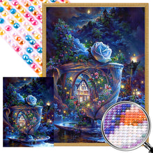 Load image into Gallery viewer, AB Diamond Painting - Full Round - Teacup House under the Moon (40*55CM)
