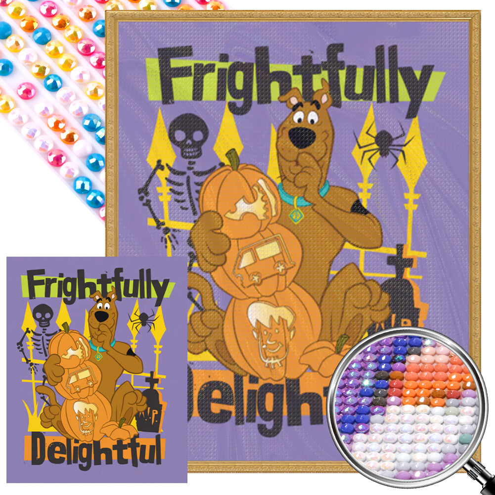 AB Diamond Painting - Full Round - scooby doo halloween (40*50CM)