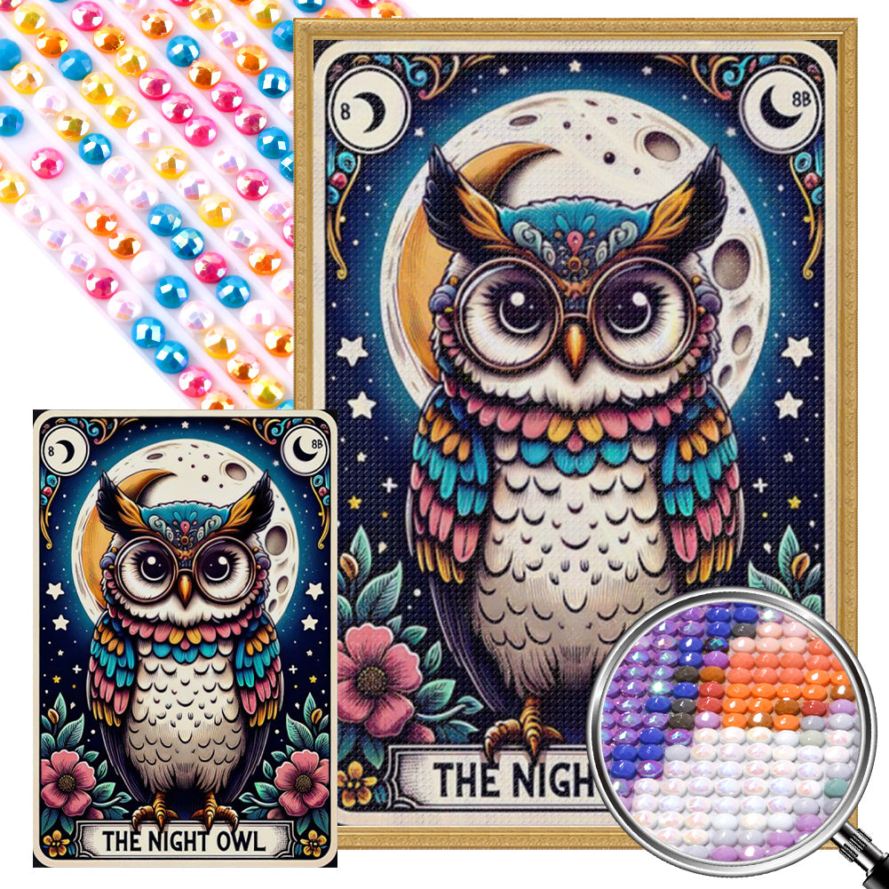 AB Diamond Painting - Full Round - night owl (40*60CM)