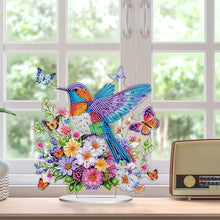 Load image into Gallery viewer, Acrylic Special Shaped Flower Bird Desktop Diamond Art Kits for Desktop Decor
