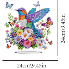 Load image into Gallery viewer, Acrylic Special Shaped Flower Bird Desktop Diamond Art Kits for Desktop Decor
