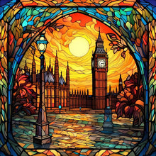 Load image into Gallery viewer, Diamond Painting - Full Round - glass art british big ben (40*40CM)
