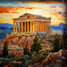 Load image into Gallery viewer, Diamond Painting - Full Round - glass art greece parthenon (40*40CM)
