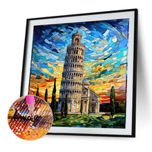 Load image into Gallery viewer, Diamond Painting - Full Round - glass art leaning tower of pisa italy (40*40CM)
