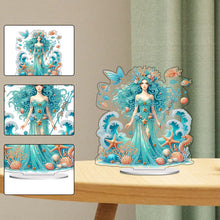 Load image into Gallery viewer, Acrylic Special Shape Ocean Girl Desktop Diamond Art Kits for Home Office Decor
